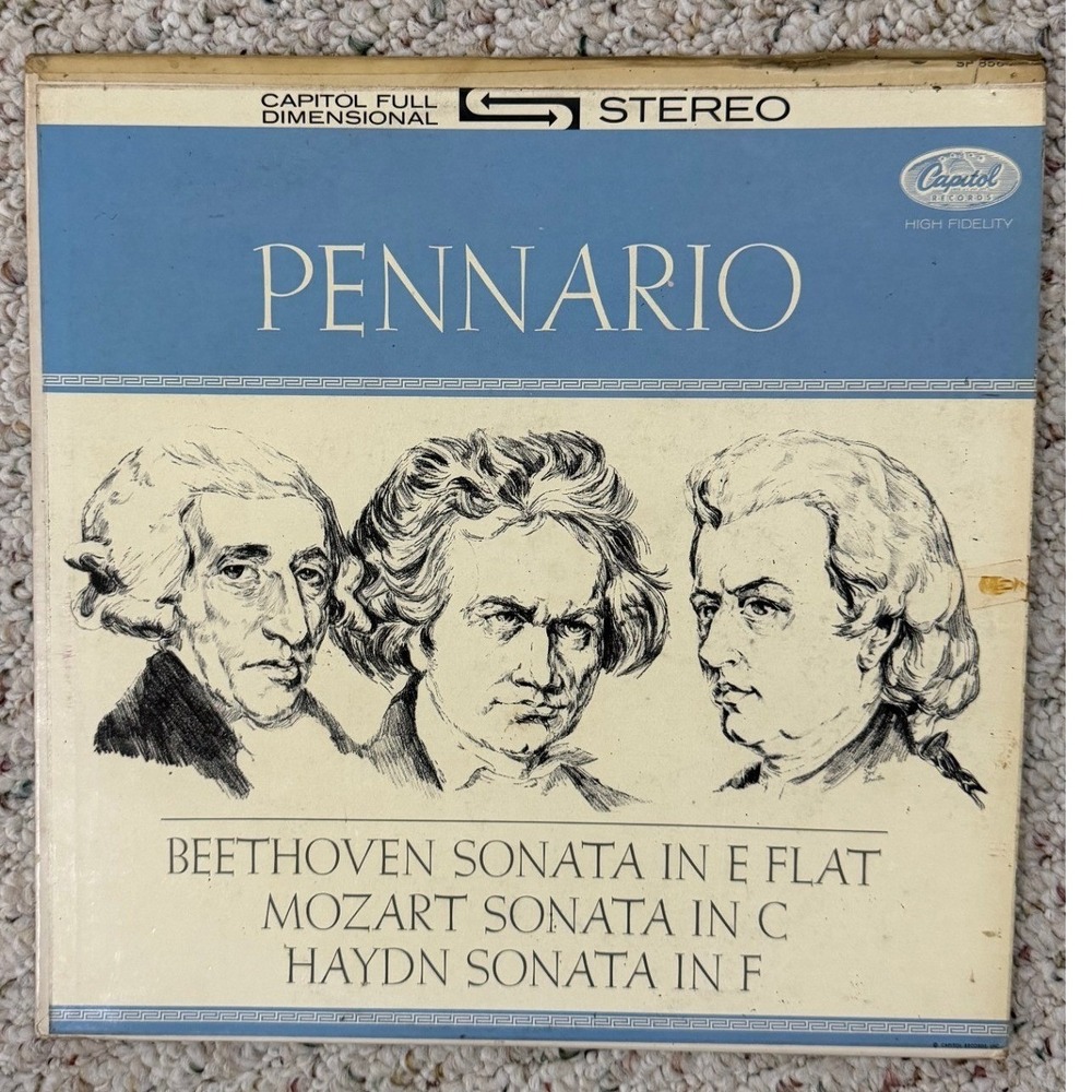 Leonard Pennario Beethoven Mozart Haydn Sonatas LP Capitol SP-8584 Stereo Vinyl